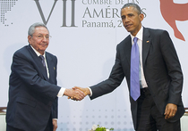 Между Обамой и Кастро произошла историческая встреча