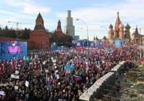 На митинг-концерт в честь годовщины присоединения Крыма "Мы вместе" пришло более 90 тыс человек