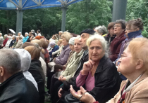 На митинг в Химках собрались активисты и пенсионеры
