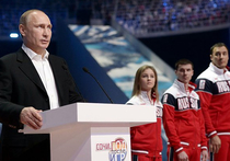 На юбилее Олимпиады Путину напомнили про кризис