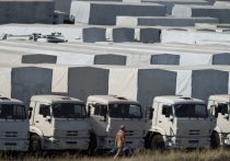 Гнать без остановок: водители гумколонны готовятся пересечь границу Украины