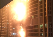 Высочайший небоскреб "Факел" в Дубае вспыхнул в мгновение ока