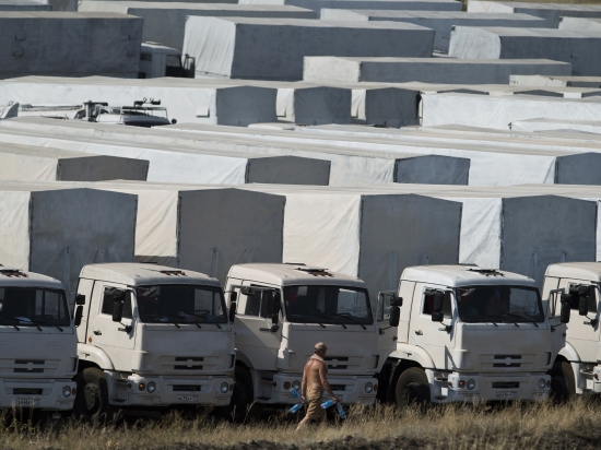 Первые 16 грузовиков ждут решения Киева