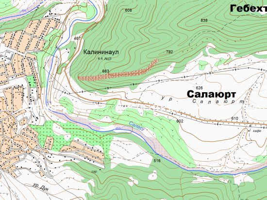 Казбековский район карта