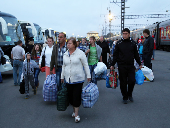 В Иркутск прибыл поезд с украинскими беженцами