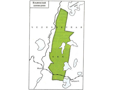 Карта ильменского заповедника челябинской области