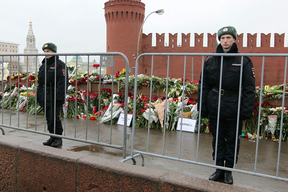 Траурный марш памяти Бориса Немцова в Москве