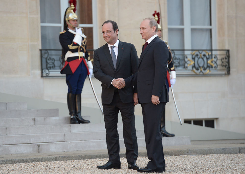 Встреча Владимира Путина и Француа Олланда