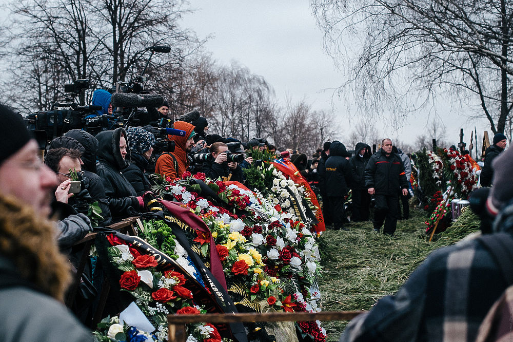 Похороны Бориса Немцова на Троекуровском кладбище